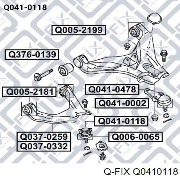 Верхняя шаровая опора Q0410118 Q-fix