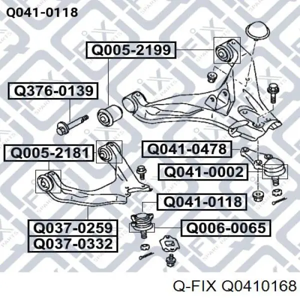 Шаровая опора, нижняя Q-fix Q0410168 цена, от 10.90 USD