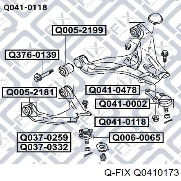 Верхняя шаровая опора Q-fix Q0410173 цена, от 8.16 USD