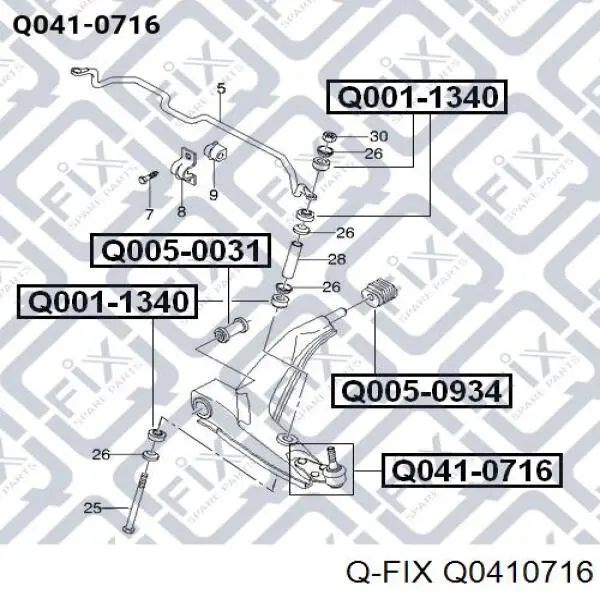 Шаровая опора Q0410716 Q-fix