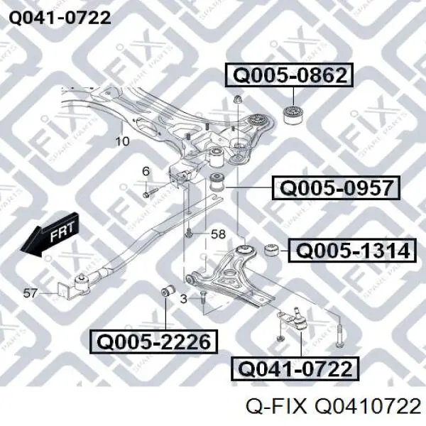 Шаровая опора Q0410722 Q-fix