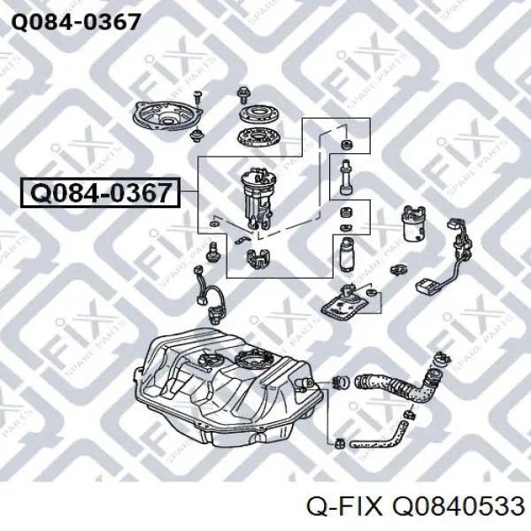 Filtro combustible Q0840533 Q-fix