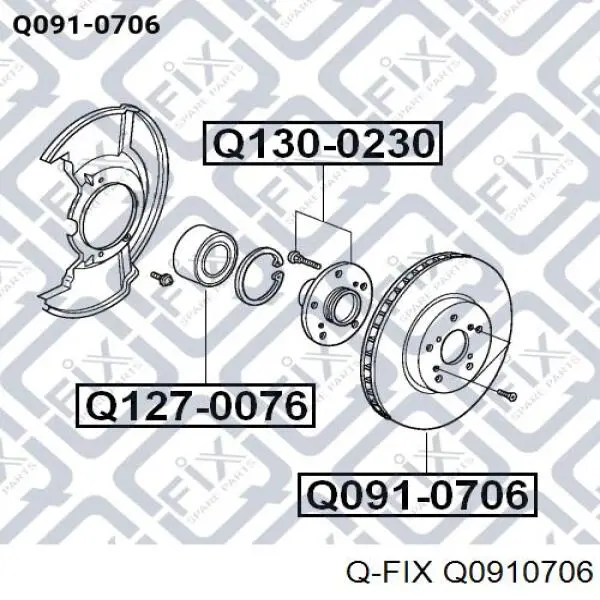 Передние тормозные диски Q0910706 Q-fix