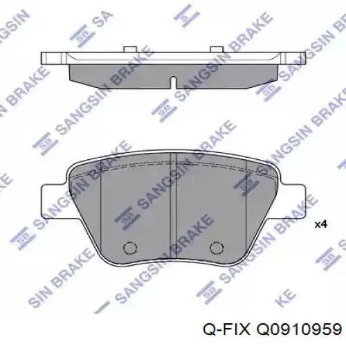 Купить Q0910959 Q-fix Диск тормозной задний