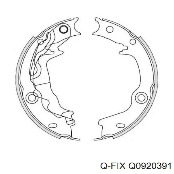 Q0920391 Q-fix Тормозные колодки ручника