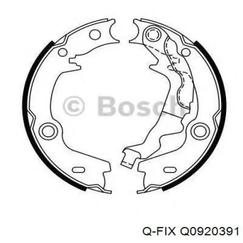 Купить Q0920391 Q-fix Колодки ручника/стояночного тормоза