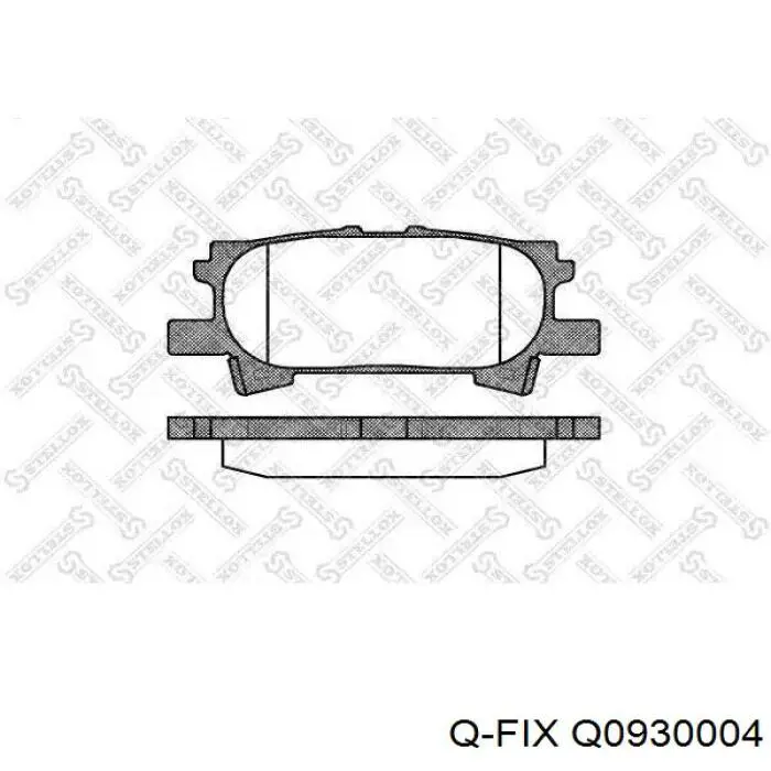 Задние тормозные колодки Q0930004 Q-fix