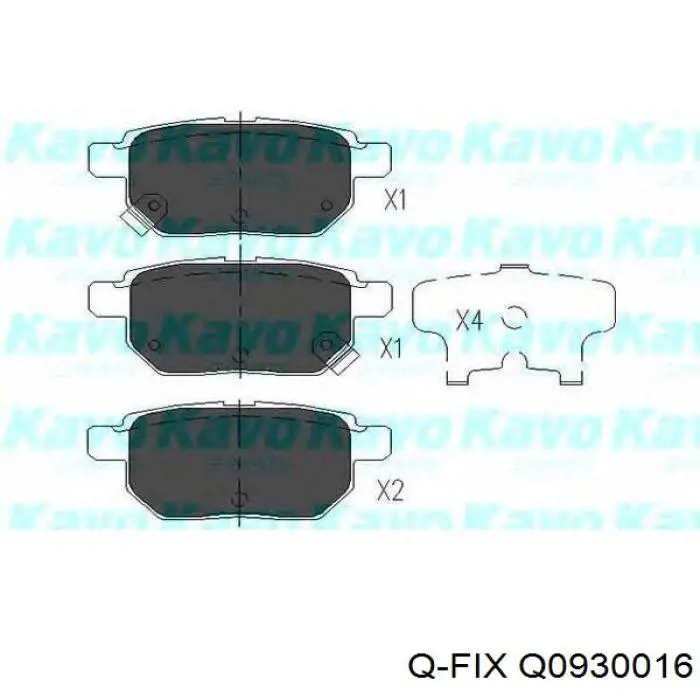 Q0930016 Q-fix Колодки тормозные дисковые комплект