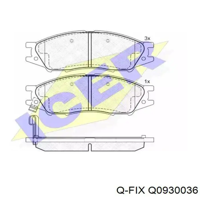 Q0930036 Q-fix Колодки передние