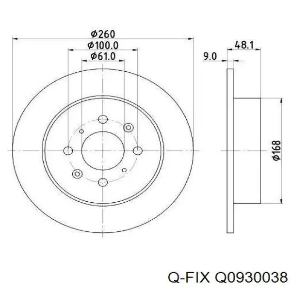 Купить Q0930038 Q-fix Колодки тормозные задние, дисковые