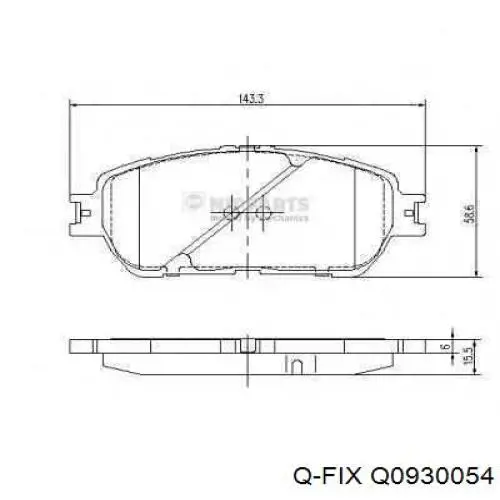 Q0930054 Q-fix Колодки передние