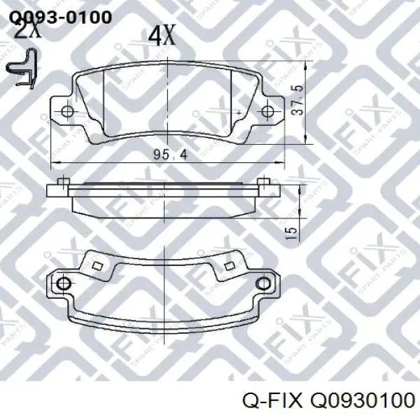 Задние тормозные колодки Q0930100 Q-fix