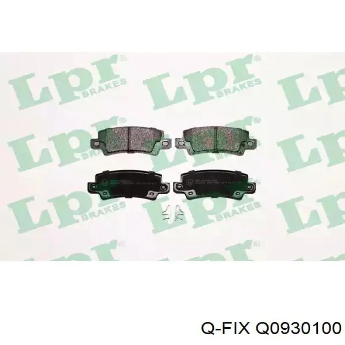 Q0930100 Q-fix Колодки тормозные дисковые комплект