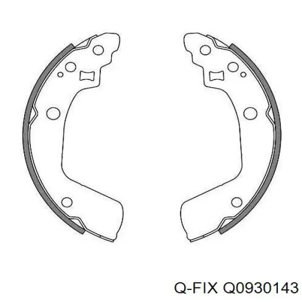 Передние тормозные колодки Q0930143 Q-fix
