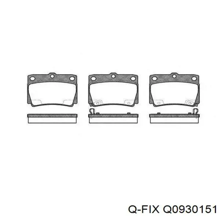 Q0930151 Q-fix Колодки тормозные дисковые комплект