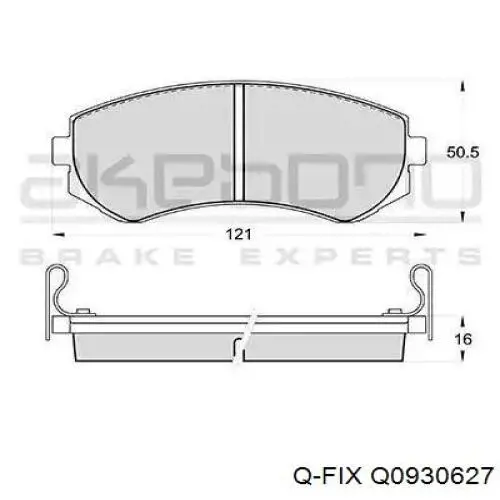 Q0930627 Q-fix Колодки передние