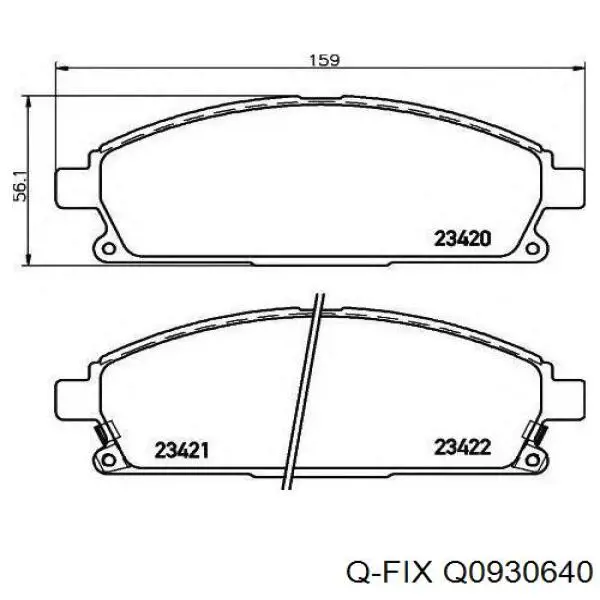 Q0930640 Q-fix Колодки передние