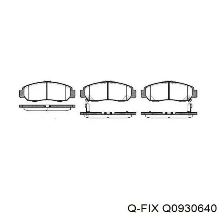 Pastillas de freno delanteras Q0930640 Q-fix