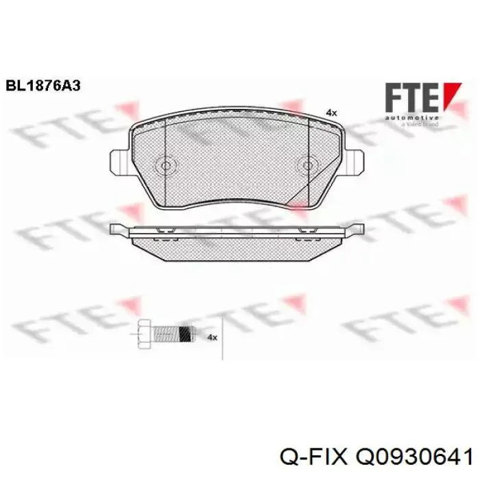 Q0930641 Q-fix Колодки передние