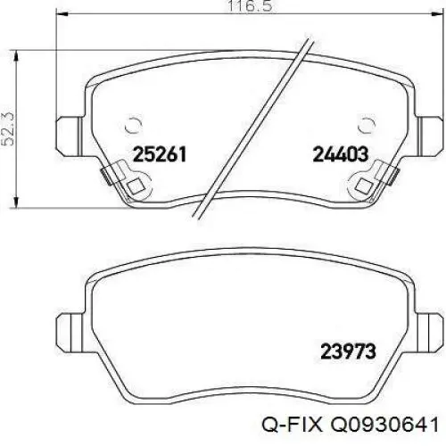 Колодки Q-fix Q0930641 цена, от 21.96 USD