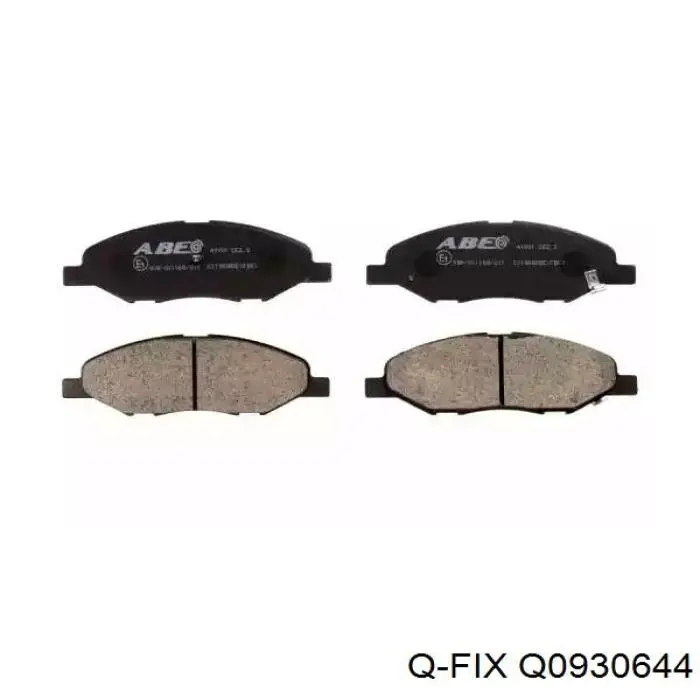 Передние тормозные колодки Q0930644 Q-fix