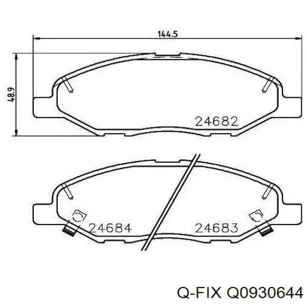 Q0930644 Q-fix Колодки передние