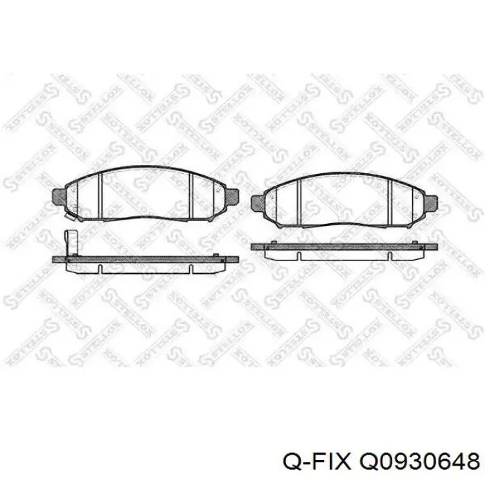 Q0930648 Q-fix Колодки передние