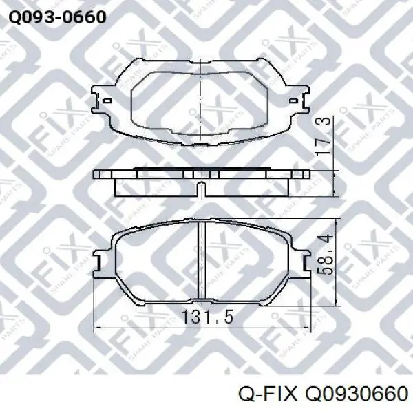 Передние тормозные колодки Q0930660 Q-fix