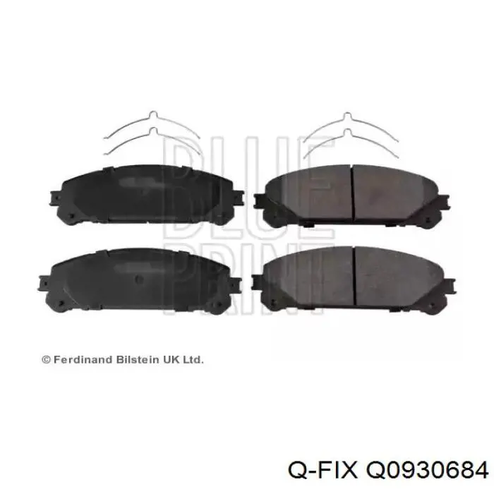 Передние тормозные колодки Q0930684 Q-fix
