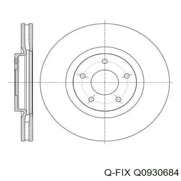 Передние тормозные колодки Q0930684 Q-fix
