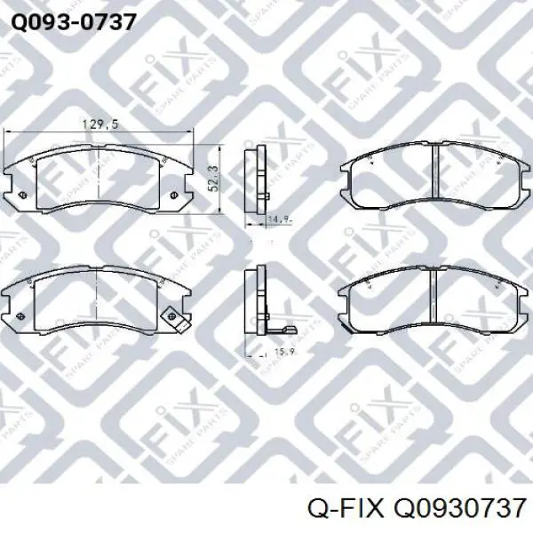 Передние тормозные колодки Q0930737 Q-fix