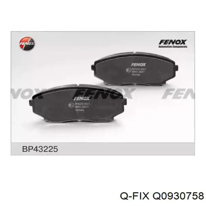 Купить Q0930758 Q-fix Колодки тормозные
