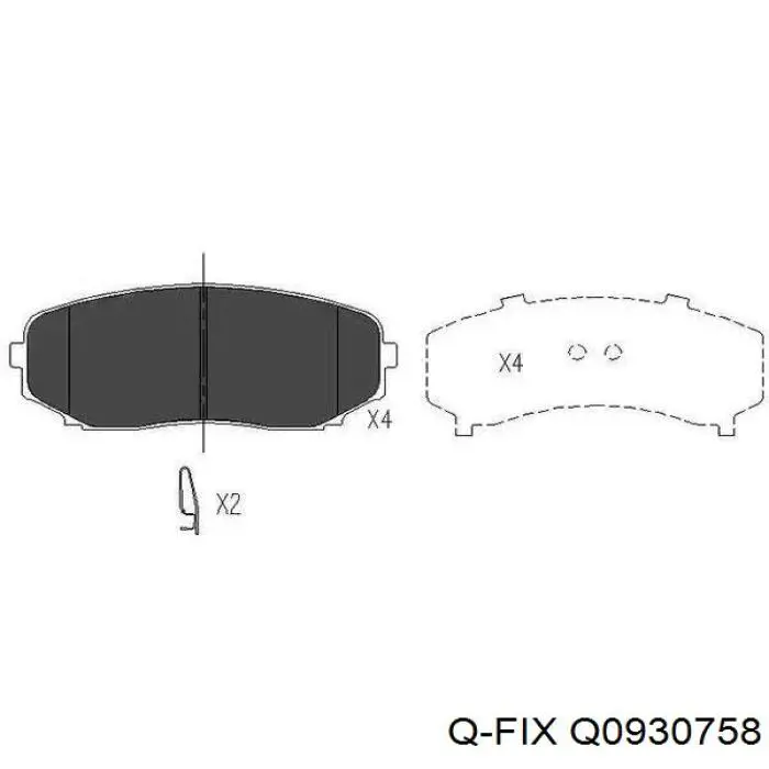 Q0930758 Q-fix Колодки передние