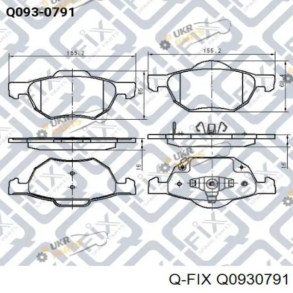 Колодки Q-fix Q0930791 цена, от 16.91 USD