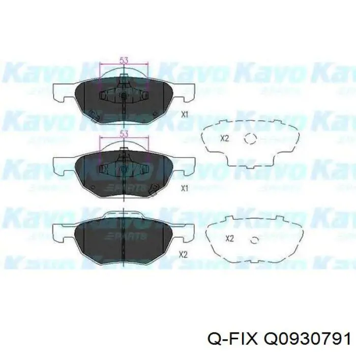 Купить Q0930791 Q-fix Колодки тормозные