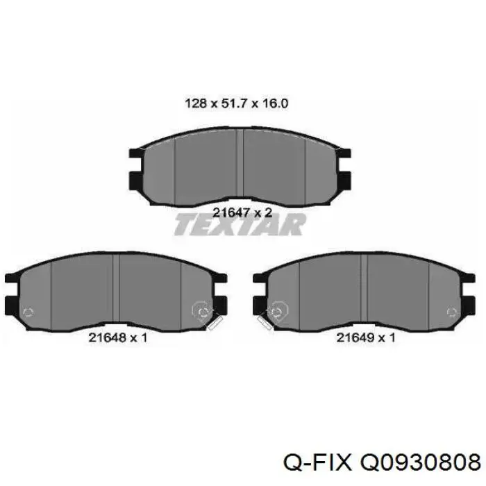 Тормозные колодки Q-fix Q0930808