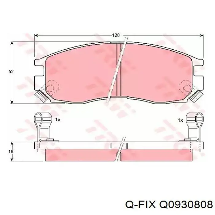 Q0930808 Q-fix Колодки передние