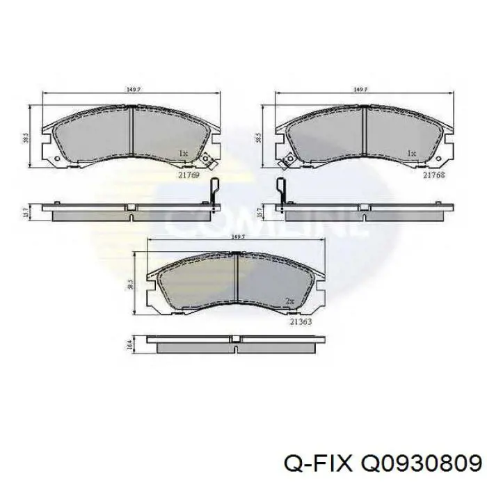 Тормозные диски Q0930809 Q-fix