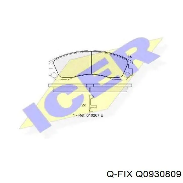 Купить Q0930809 Q-fix Диск тормозной задний