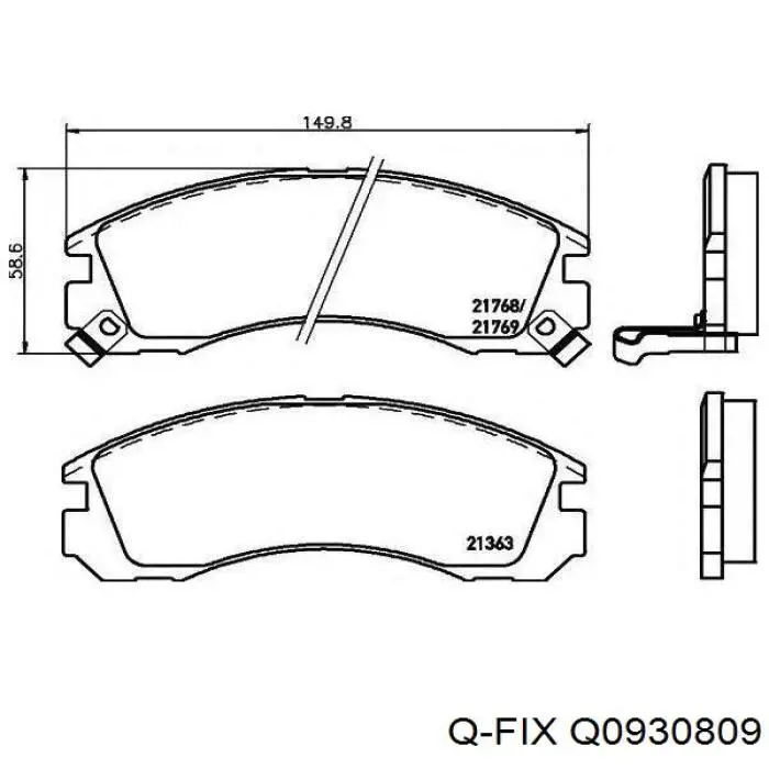 Тормозные диски Q0930809 Q-fix