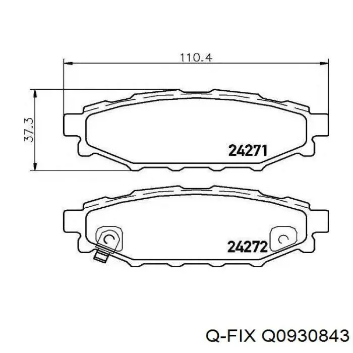 Передние тормозные колодки Q0930843 Q-fix