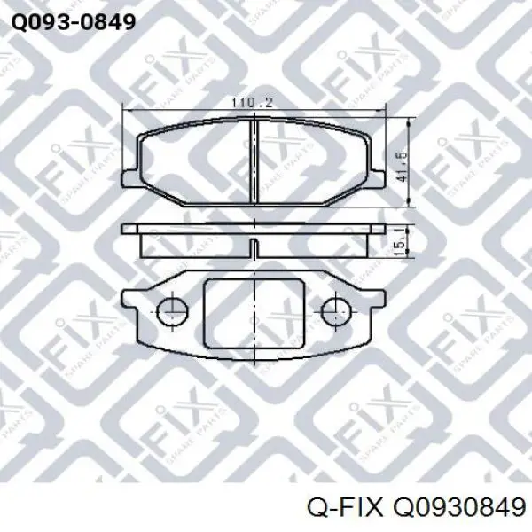 Передние тормозные колодки Q0930849 Q-fix