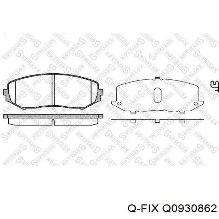 Q0930862 Q-fix Колодки передние