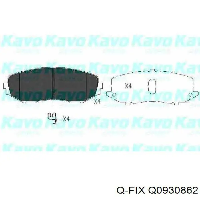 Колодки Q-fix Q0930862 цена, от 18.79 USD