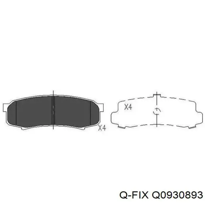 Купить Q0930893 Q-fix Колодки тормозные задние, дисковые