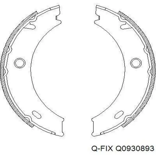 Q0930893 Q-fix Колодки тормозные дисковые комплект