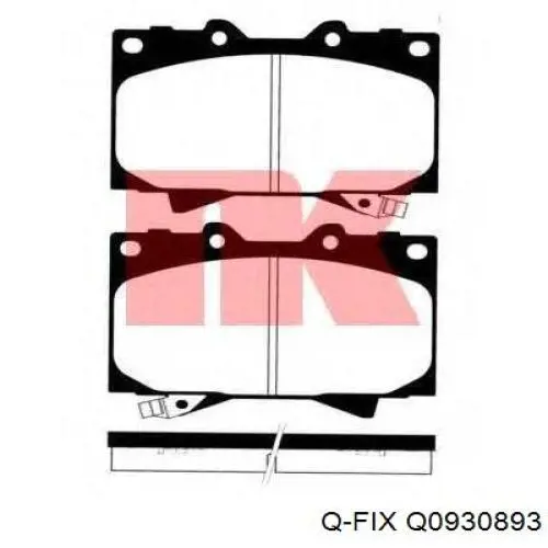 Pastillas de freno traseras Q0930893 Q-fix