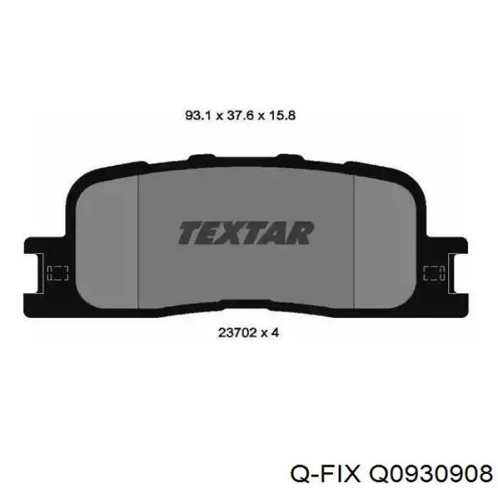 Q0930908 Q-fix Колодки тормозные дисковые комплект