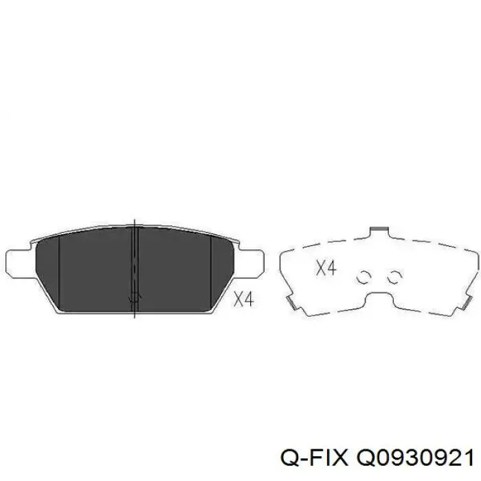 Q0930921 Q-fix Колодки тормозные дисковые комплект