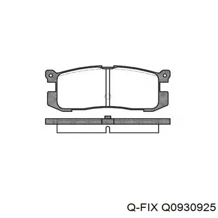 Pastillas de freno traseras Q0930925 Q-fix